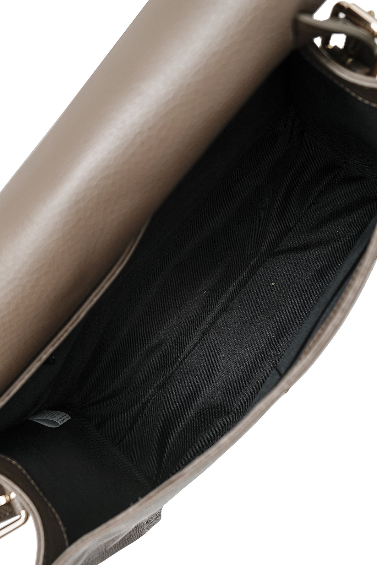 ANDRÉA Sac porté main en cuir Taupe