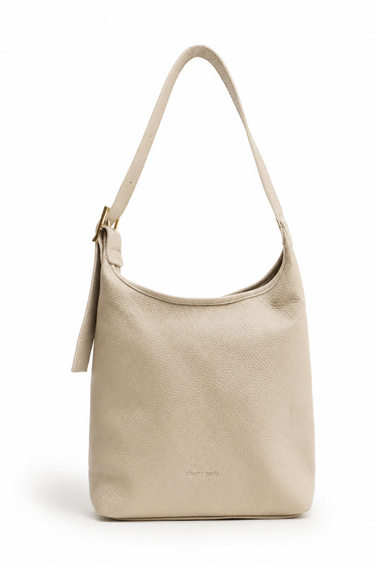 TIANA Sac porté épaule en cuir Granite