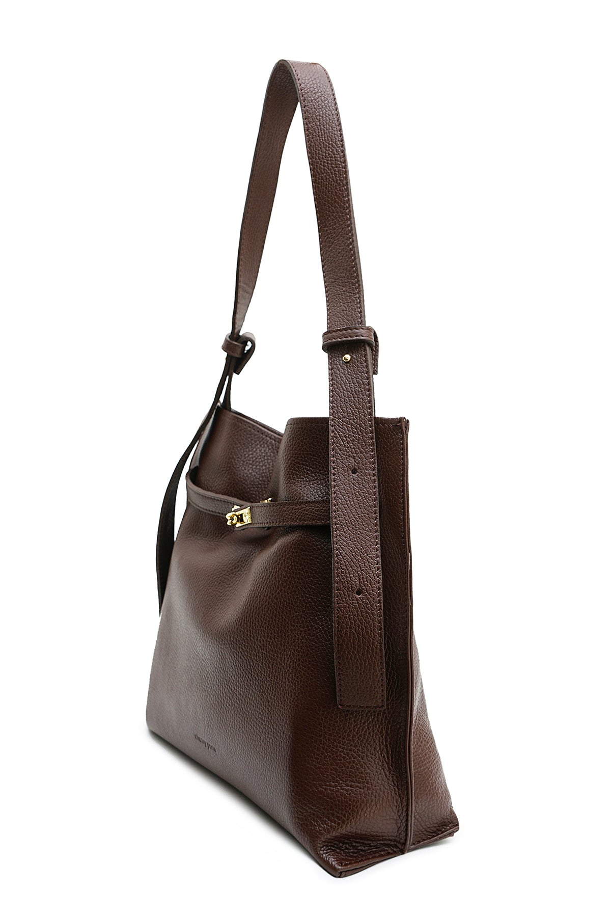 ERELL Sac porté épaule en cuir Moka