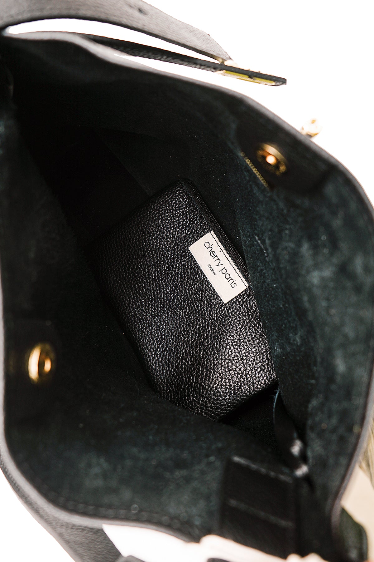ERELL Sac porté épaule en cuir Noir