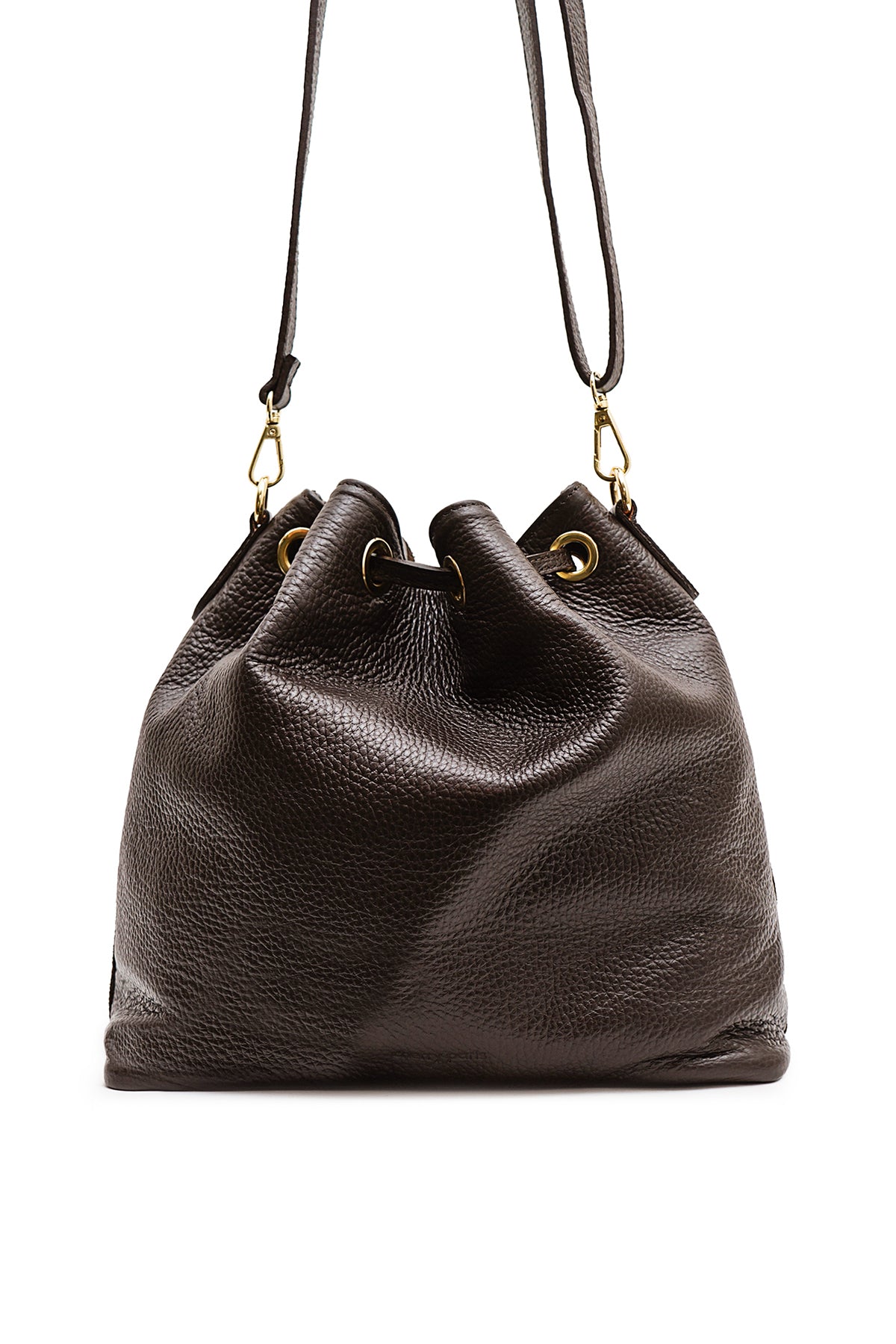 RÉGINE Sac bourse en cuir Marron