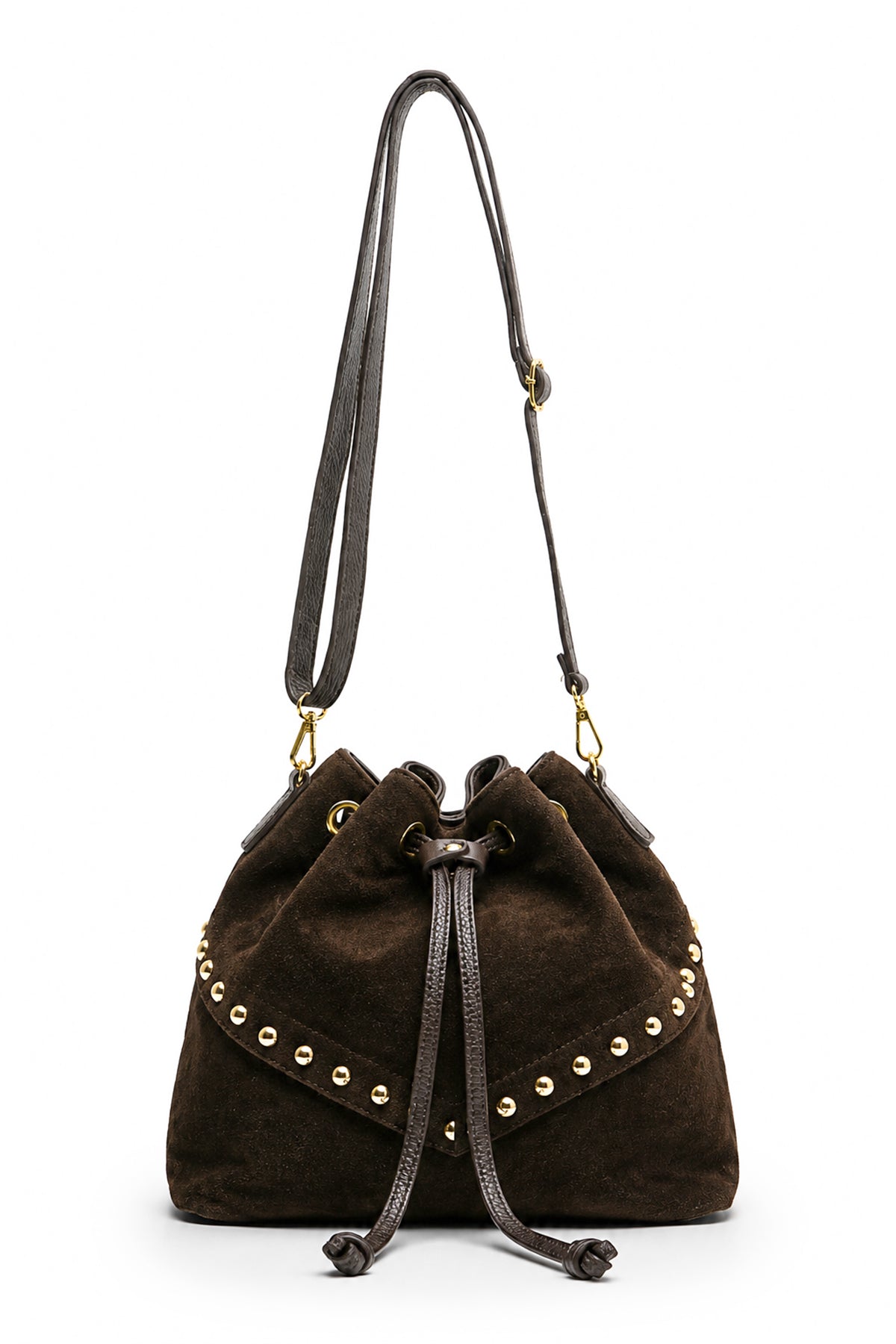 RÉGINE Sac bourse en cuir Marron