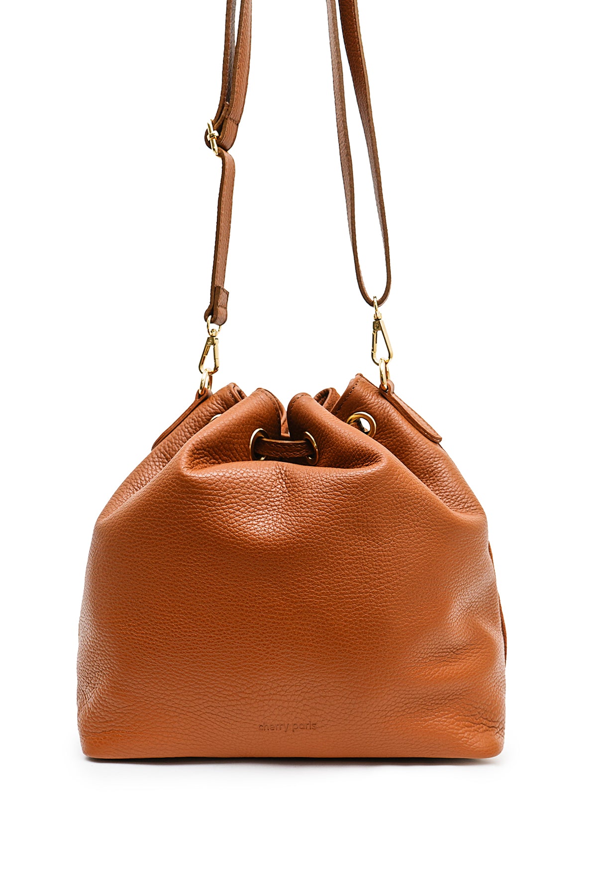 RÉGINE Sac bourse en cuir Camel