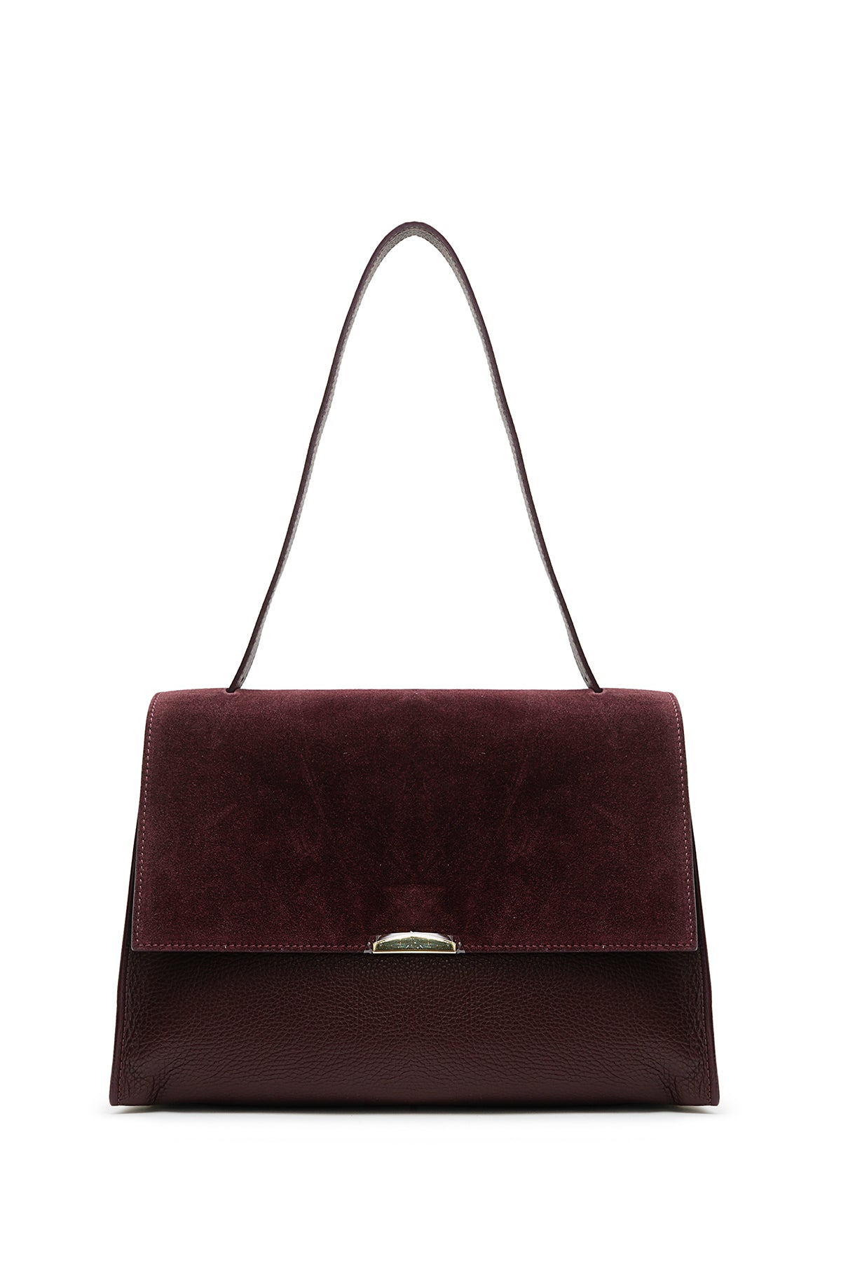 ANDRÉA Sac porté main en cuir Bordeaux