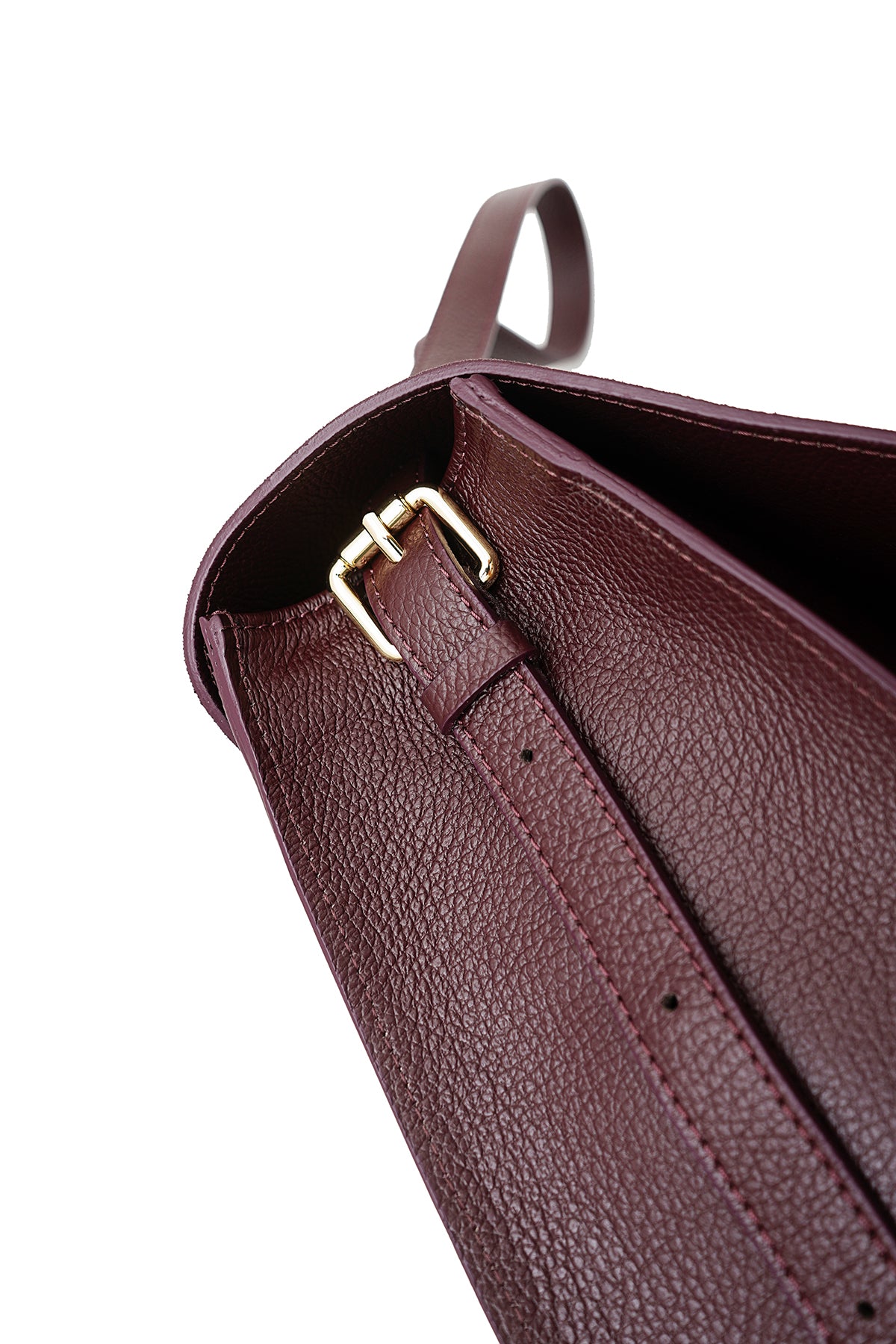 ANDRÉA Sac porté main en cuir Bordeaux