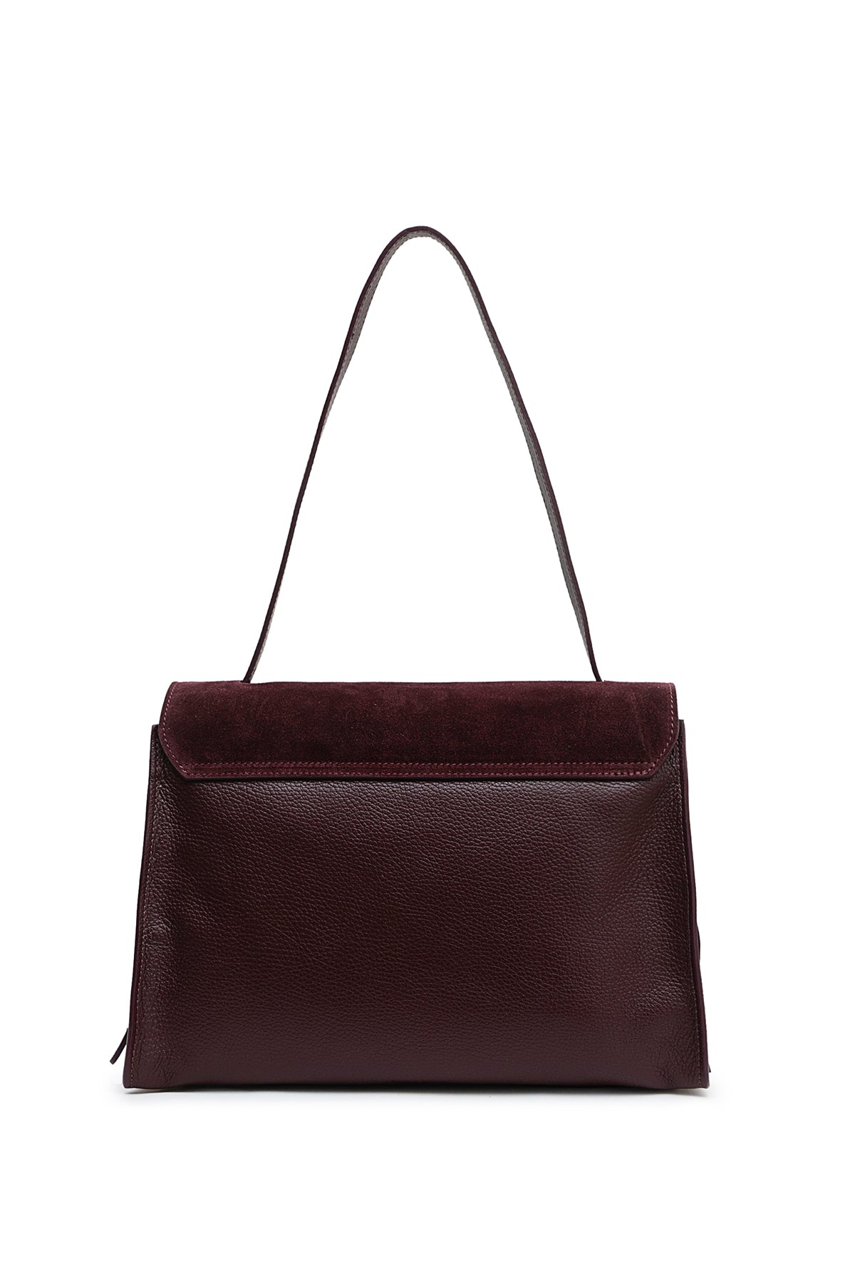 ANDRÉA Sac porté main en cuir Bordeaux