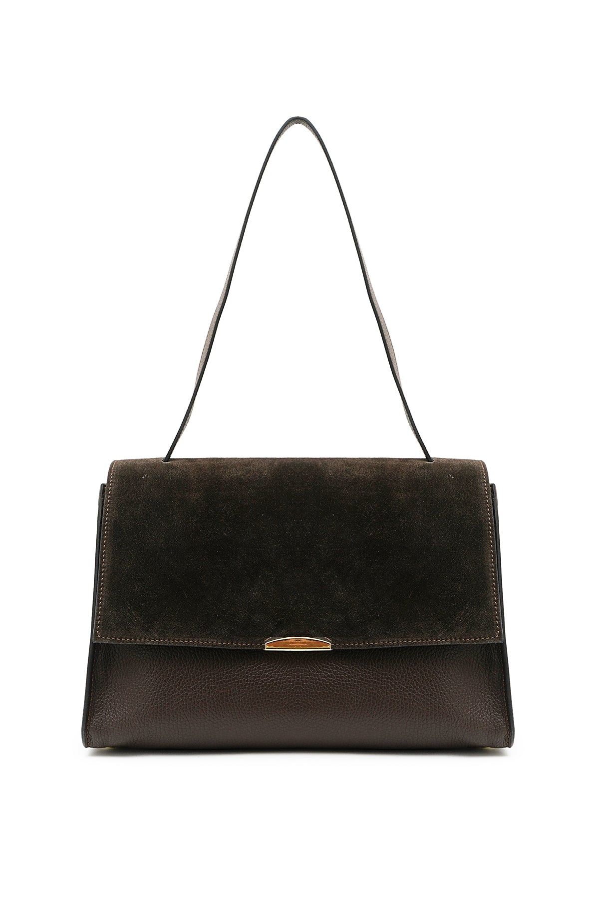 ANDRÉA Sac porté main en cuir Chocolat