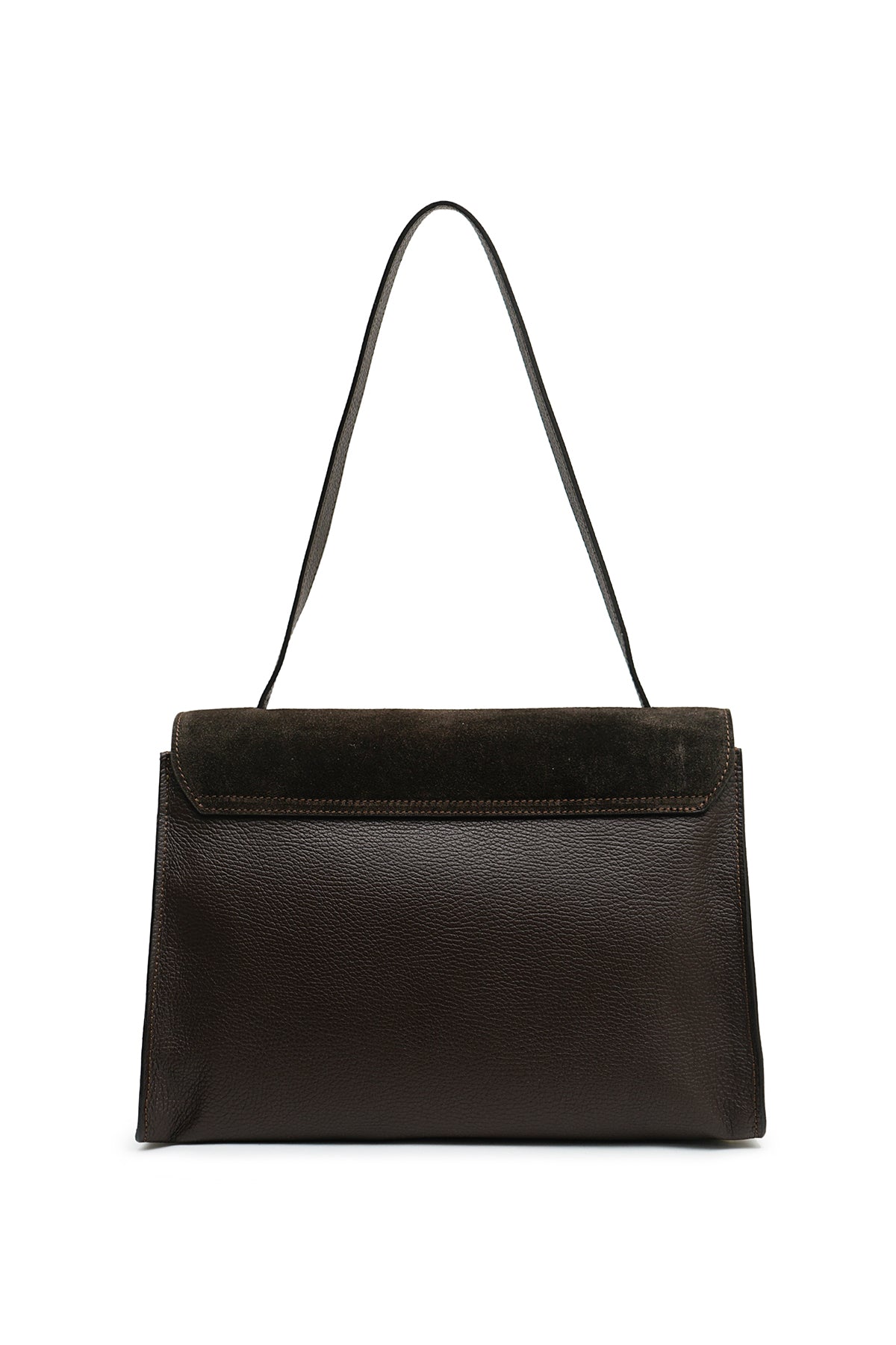 ANDRÉA Sac porté main en cuir Chocolat